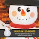 image 4 of Outsunny 6FT Inflatable Snowman with Candy Cane and Gift Box for Party