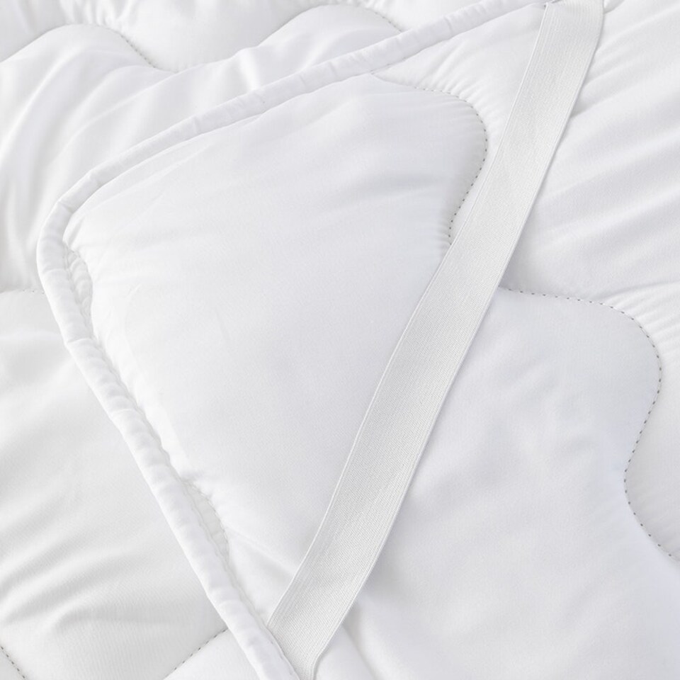 image 1 of Dual Layer 3cm Mattress Topper Air Flow Hypo Allergenic Soft Touch Bedding | White | King