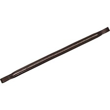 Collegiate Diamante Leather Browband - Brown - Full