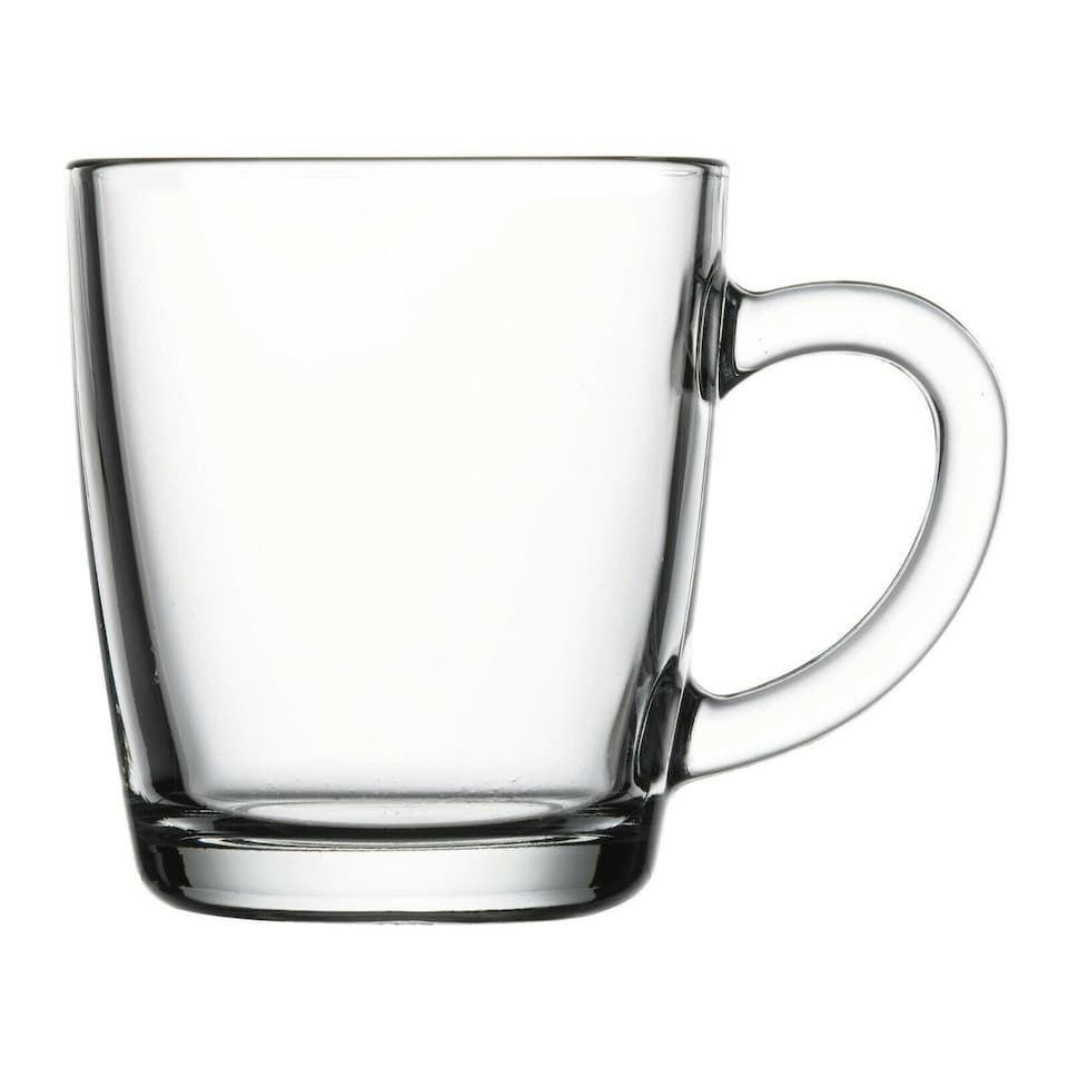 image 1 of Pasabahce Coffee Glass Mugs Sleeve 340ml | Clear | 12