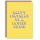 image 1 of Lovely Entie Bright Fun Hippie Letters Non Binary Birthday Card