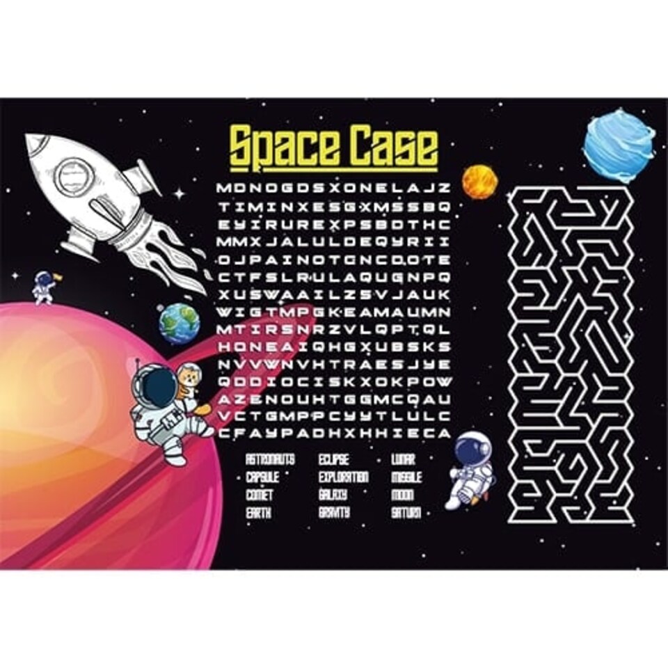 A3 Space Kids Activity Placemat Sheet