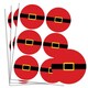 image 1 of Christmas Santa Belt Round Stickers 88mm - Sheet of 6