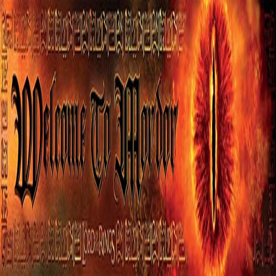 LORD OF THE RINGS (WELCOME TO MORDOR) WOODEN SIGN - WOOD PANEL
