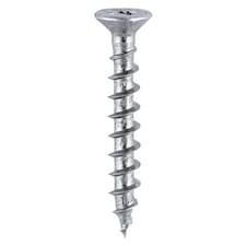 Timco - Window Fabrication Screws - Countersunk with Ribs - PH - Single Thread - Gimlet Point - Zinc (Size 4.3 x 16 - 1000 Pieces)