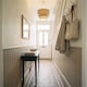 image 6 of Contemporary Round Triple Tier Beige and Oatmeal Linen Pendant Shade