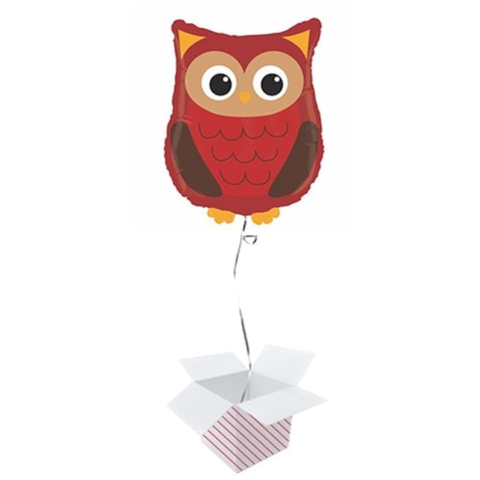 Woodland Owl Helium Foil Giant Balloon - Inflated Balloon In A Box
