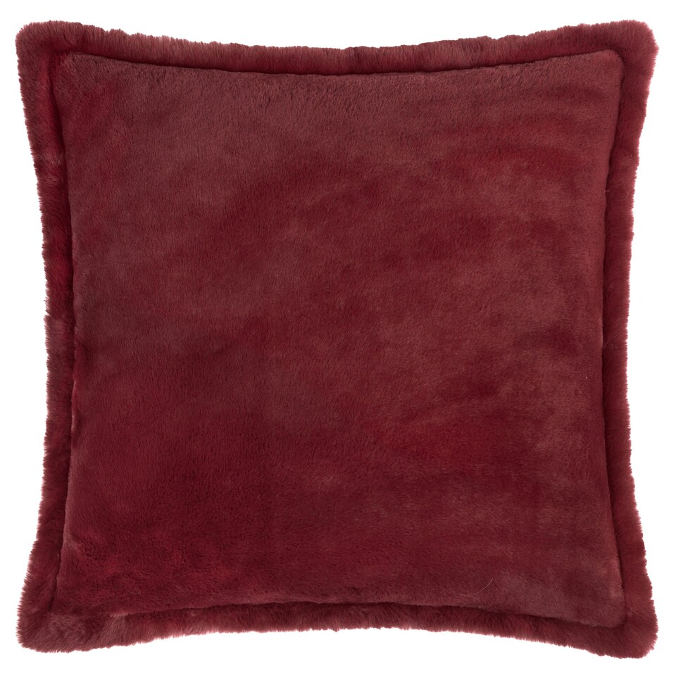image 1 of Furn Kallu Faux Fur Polyester Filled Cushion Green | 45 cm x 45 cm