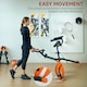 image 8 of SPORTNOW Folding Exercise Bike with Arm Bands and Hand Pulse Sensor, Orange