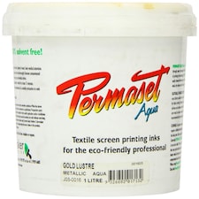 Permaset Aqua Metallic Ink, Gold Lustre, 1 Litre