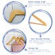 image 2 of Harbour Housewares Wooden Coat Hangers - White - Pack of 20