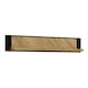 image 1 of Nikomedes Wall Shelf 140cm in Spica Oak/Matt Black/Bartex Oak