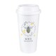 image 1 of Personalised Bee Insulated Travel Cup White