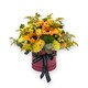 image 1 of Sunflowers in a Pink Hat Box
