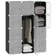 image 6 of HOMCOM DIY Wardrobe Portable Interlocking Plastic Modular Closet Cube Organiser