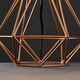 image 3 of ValueLights Angus Pair of Copper Metal Bed Side Table Lamps with Black Fabric Shades and LED Golfball Bulbs In Warm White Copper