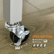 image 5 of HOMCOM Kitchen Trolley Utility Cart on Wheels with Rubberwood Worktop Towel Rack