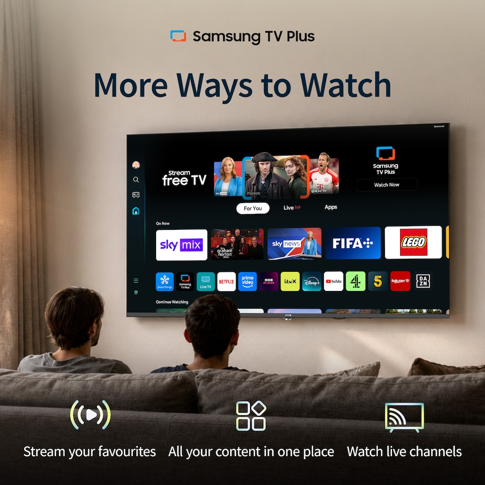 image 1 of HYE 50" Inch 2K QLED Tizen OS WiFi Frameless Smart TV - 50QLEDS1008