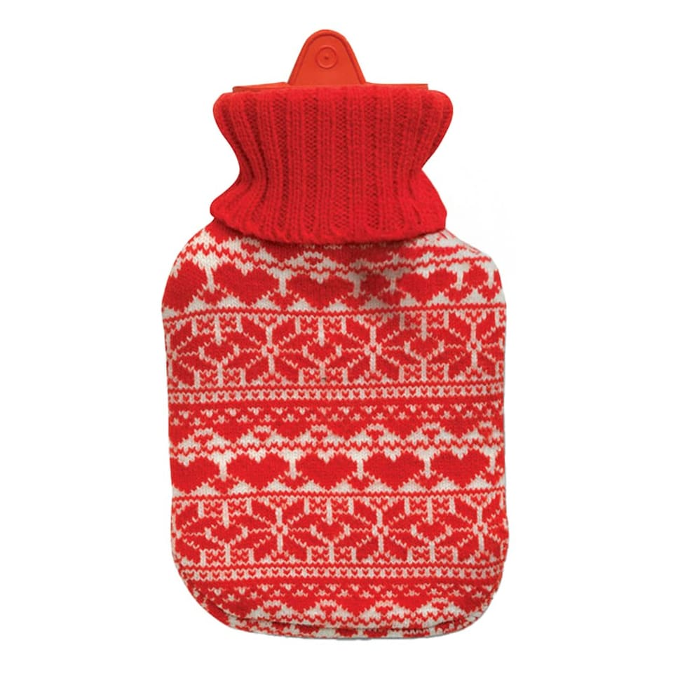 MidOcean Aalborg 310ml Hot Water Bottle And Cover - Red - One Size
