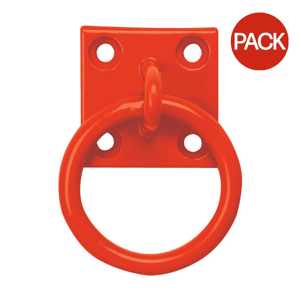 Perry Equestrian Chain Ring On Plate (Pack Of 2) - Red - One Size