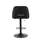 image 3 of SONARA Set of 3 Adjustable Velvet Upholstered Breakfast Bar Stools | Black