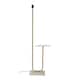 image 1 of ValueLights Tavel Brushed Gold Metal Floor Lamp with Table | Gold