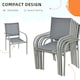 image 4 of Outsunny 7 Piece Garden Dining Set, Steel Outdoor Table and Chairs