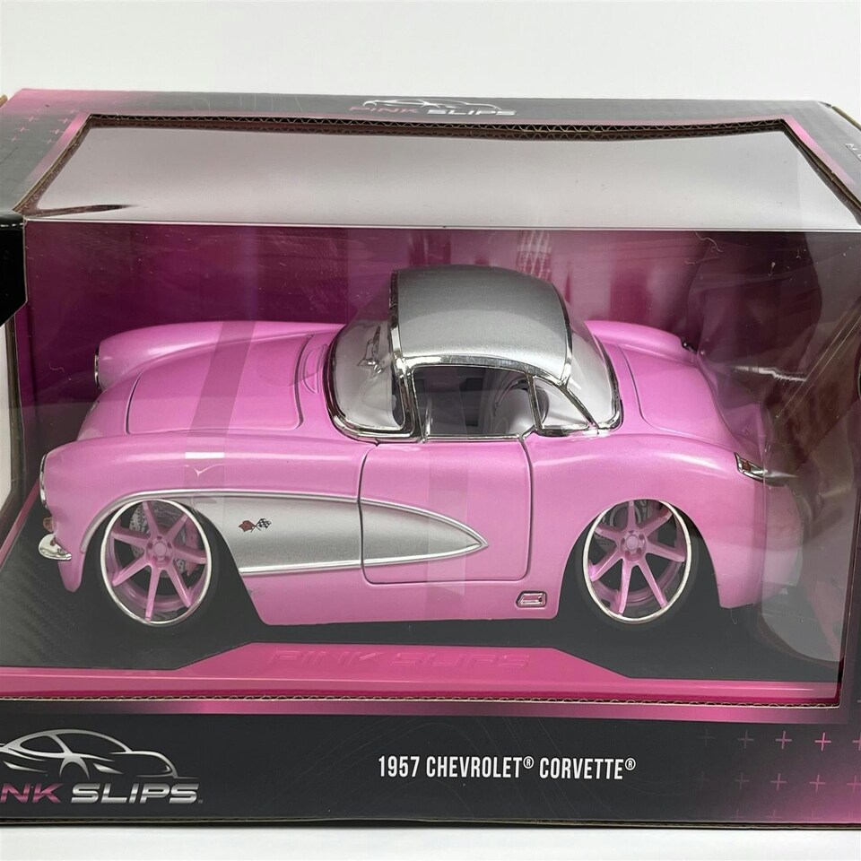 image 1 of 1957 Chevrolet Corvette Pink 1:24 Scale Pink Slips Jada 253293018
