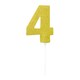 image 2 of Bristol Novelty Diamond Number Cake Topper - Gold - 4 Gold