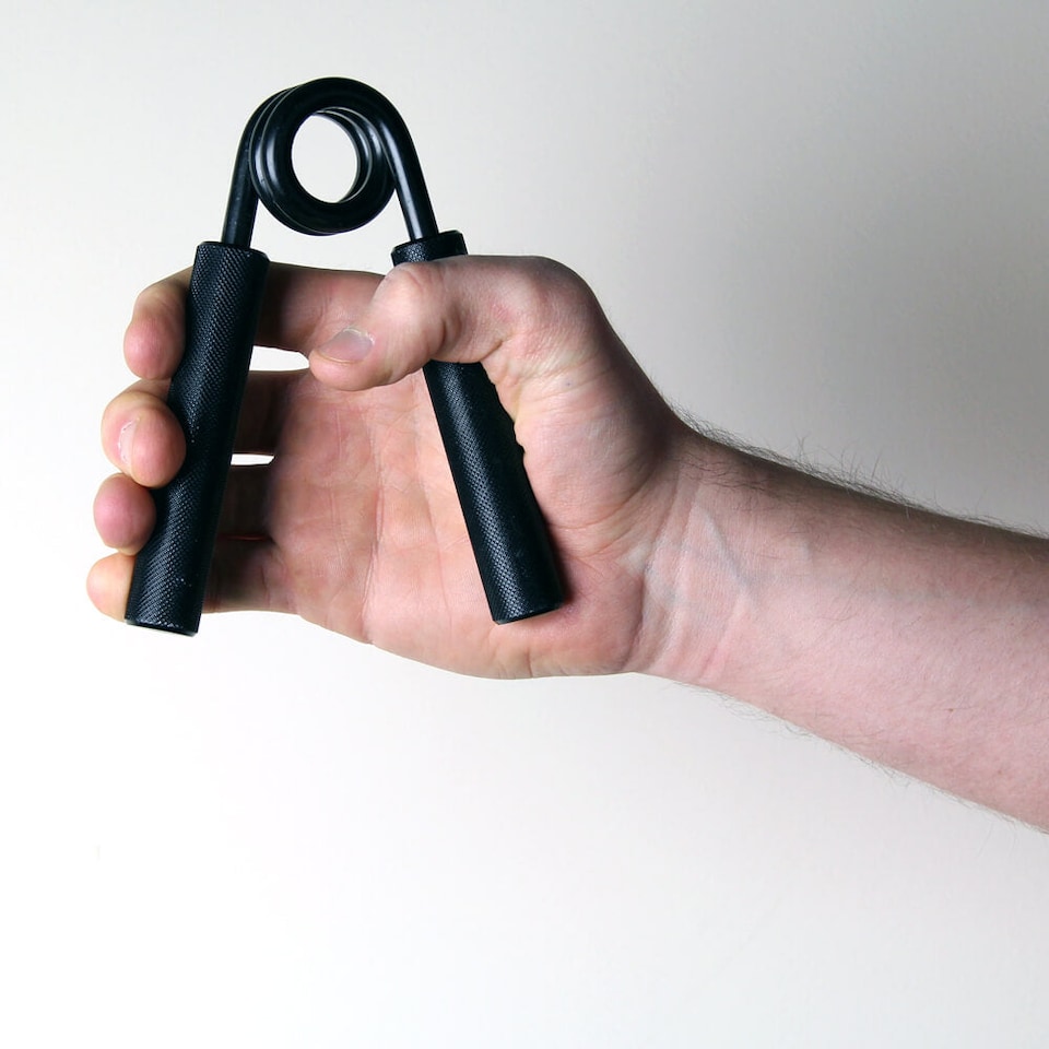 image 1 of Fitness Mad Pro Power Hand Grips — Aluminium Hand Gripper with Anti-Slip Handle, 30/45/60/90/110kg Options | Black | Black | One Size