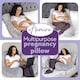 image 7 of Aamira Light Grey Pregnancy Maternity Pillow, 130x75x20cm U Shape Memory Foam | Grey | Grey | Standard | 1