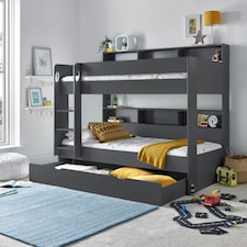 Oliver Onyx Grey Storage Bunk Bed