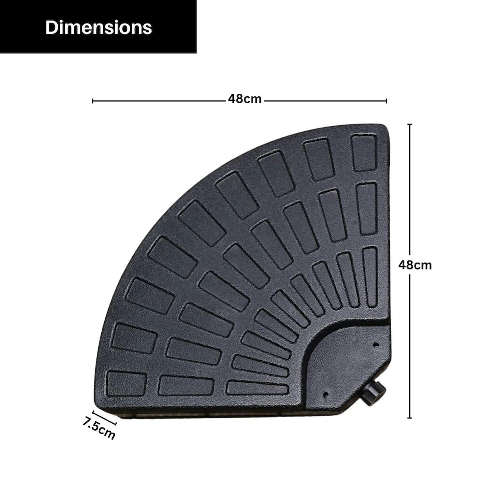 image 1 of Samuel Alexander 70kg 4 PCS Cantilever Parasol Base Weights Set Water or Sand. Heavy Duty Parasol Weight