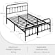 image 3 of Yaheetech 4ft6 Double Vintage Iron Platform Bed with High Headboard Black