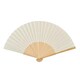 image 1 of MidOcean Fanny Bamboo Handheld Fan - Beige - One Size