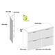 image 5 of Bathroom Furniture Set Black Drawer Cabinet 1200mm Countertop Vanity and Tall Wall Unit - Adel