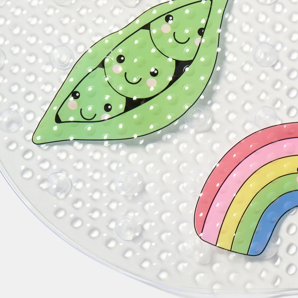 image 1 of Kids Sweetie Pies PVC Bath Mat Non Slip Strong Suction | Multi