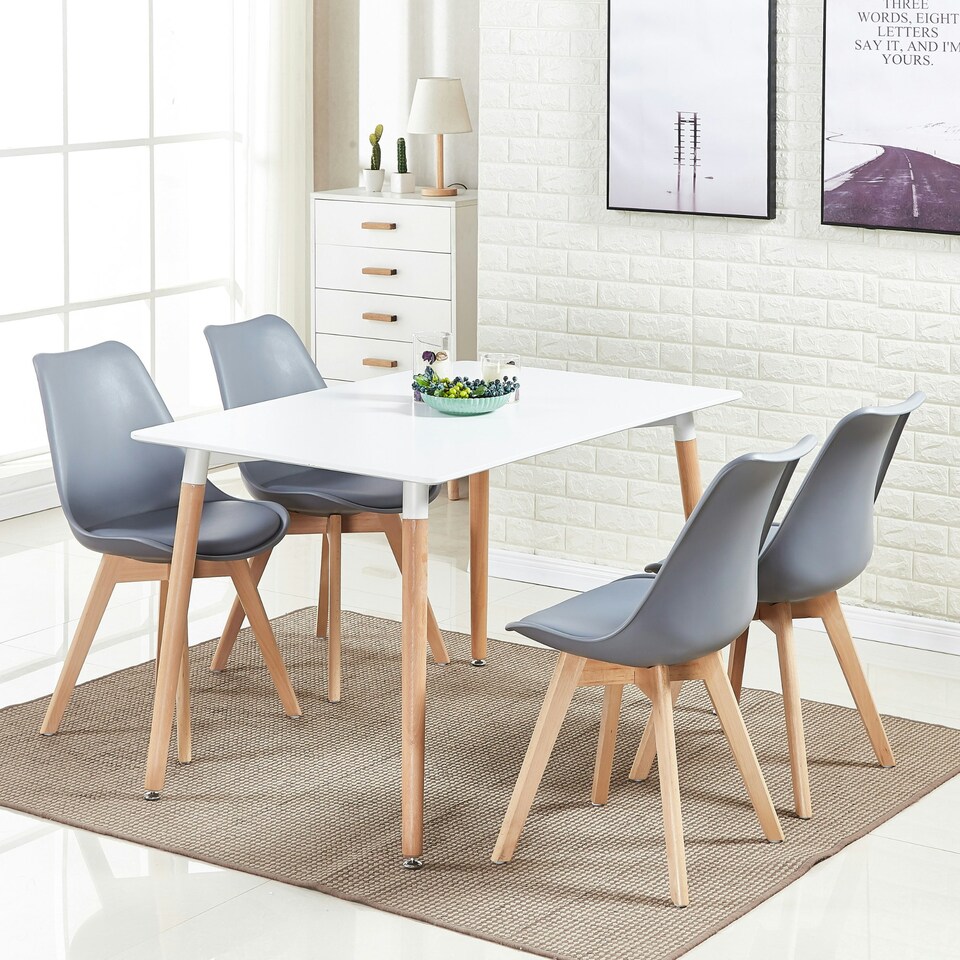 image 1 of Halo 4 or 6 seating Dining Table Single, White White