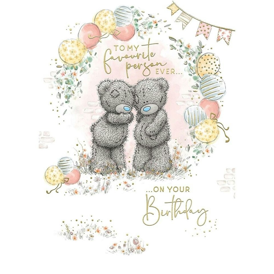 image 1 of Bears And Balloons My Favourite Person Birthday Card