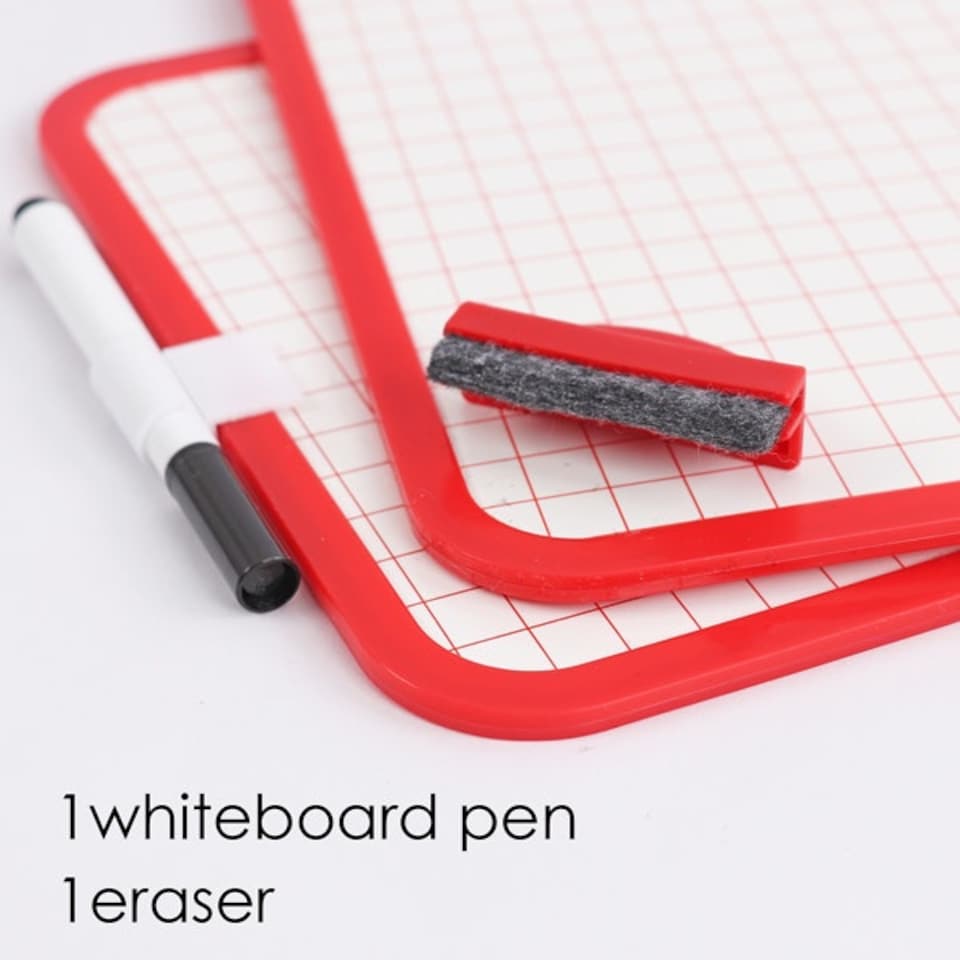 image 1 of Double Sided Whiteboard with Pen & Eraser