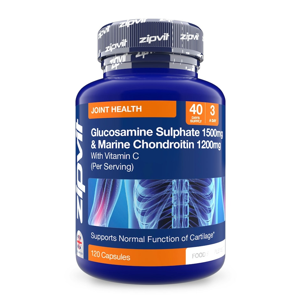 image 1 of Zipvit Glucosamine 1500mg & Marine Chondroitin 1200mg with Vitamin C, Joint & Cartilage Support, 120 Capsules