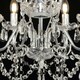 image 2 of ValueLights 5 Way Silver Chrome Ceiling Light Chandelier With Lead Crystal Droplets