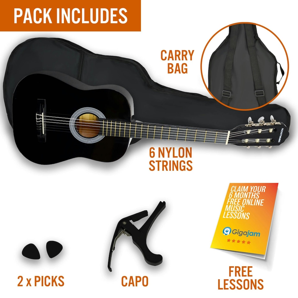 image 1 of XF 3/4 Size Classical Guitar Pack Brown