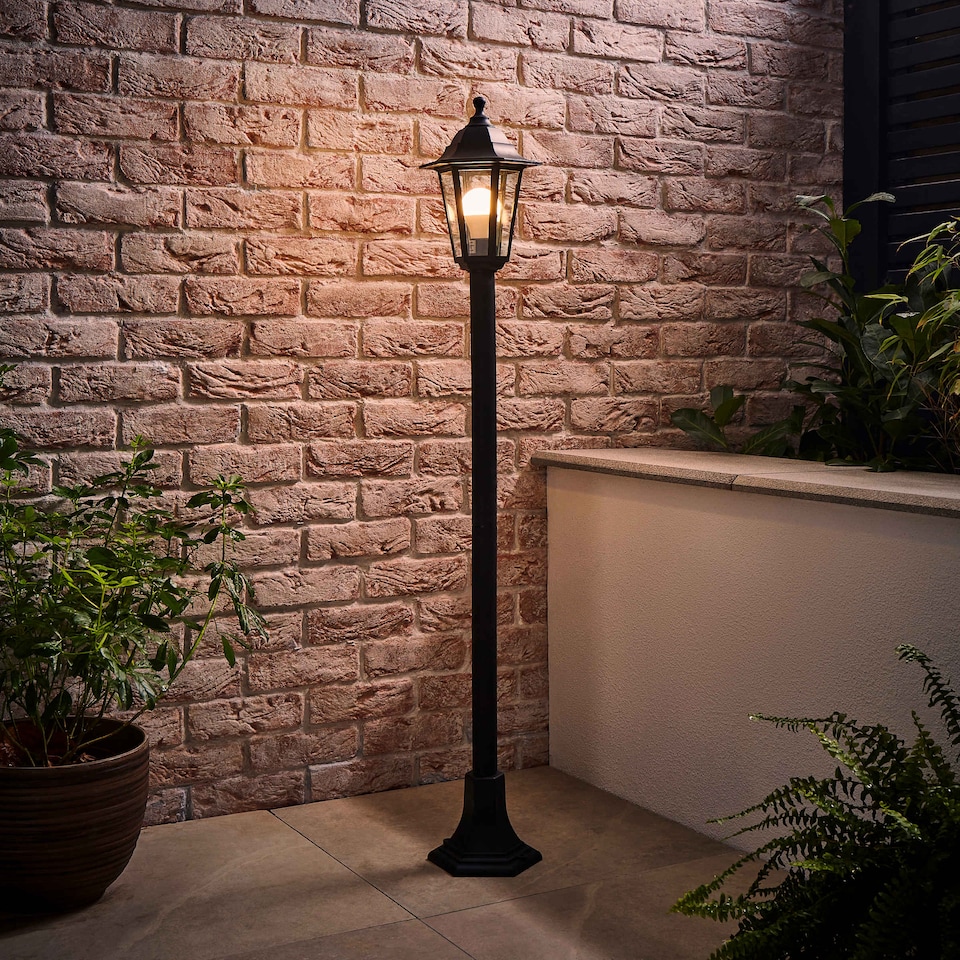 image 1 of ValueLights Mayfair Black Outdoor Bollard Light | Black