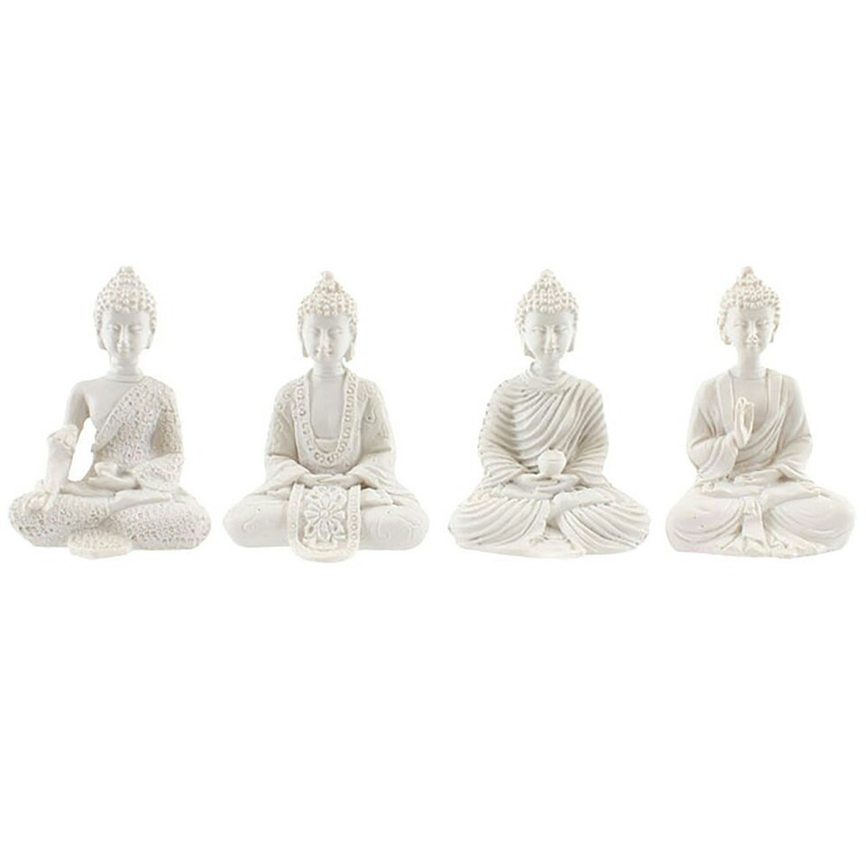 image 1 of Set of 4 Miniature Buddha Figurines