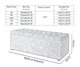 image 3 of 120cm Chesterfield Ottoman Storage Box -Upholstered Blanket Box - Grey Naple Ottoman Bench