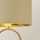 image 4 of ValueLights Antonia Beige with Metallic Gold Inner Drum Shade Brushed Gold Oval Table Lamp Gold