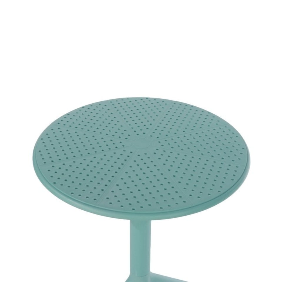 image 1 of Rimini Cala Outdoor Grade Bistro Table and 2 Chair Set - Plastic/Metal - L60 x W60 x H82 cm - Sky Blue - Partially Assembled