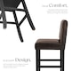 image 3 of Bar Stools with a padded backrest and faux leather cover | Brown | brown | 41 x 40 x 107 cm | 2