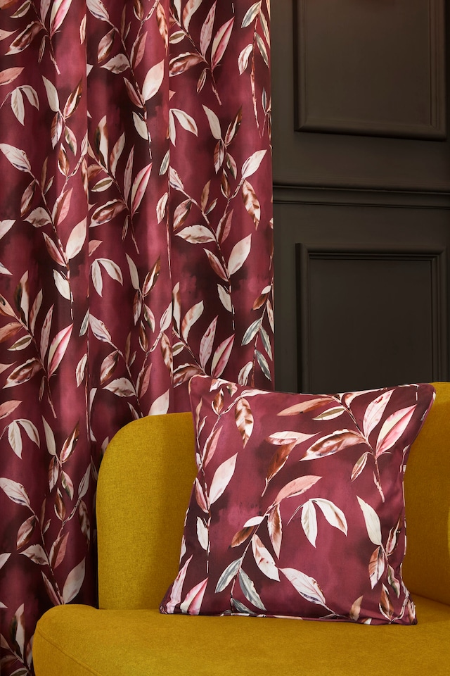 image 1 of Sundour Madrid Curtains Wine Red | Red | Red